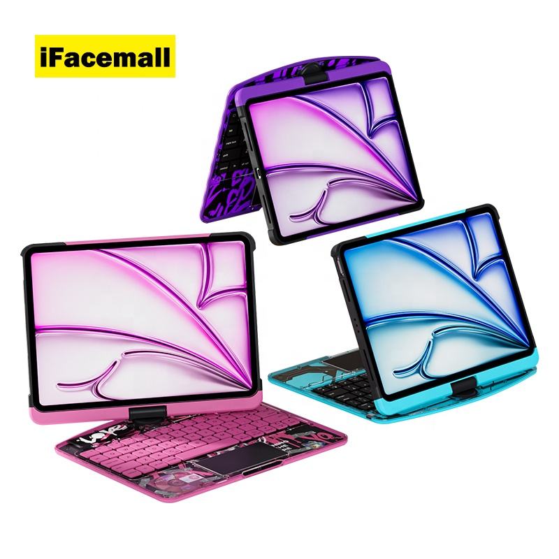 Neon Transparent 360° Rotation Keyboard Case for iPad 10th Gen / iPad A16