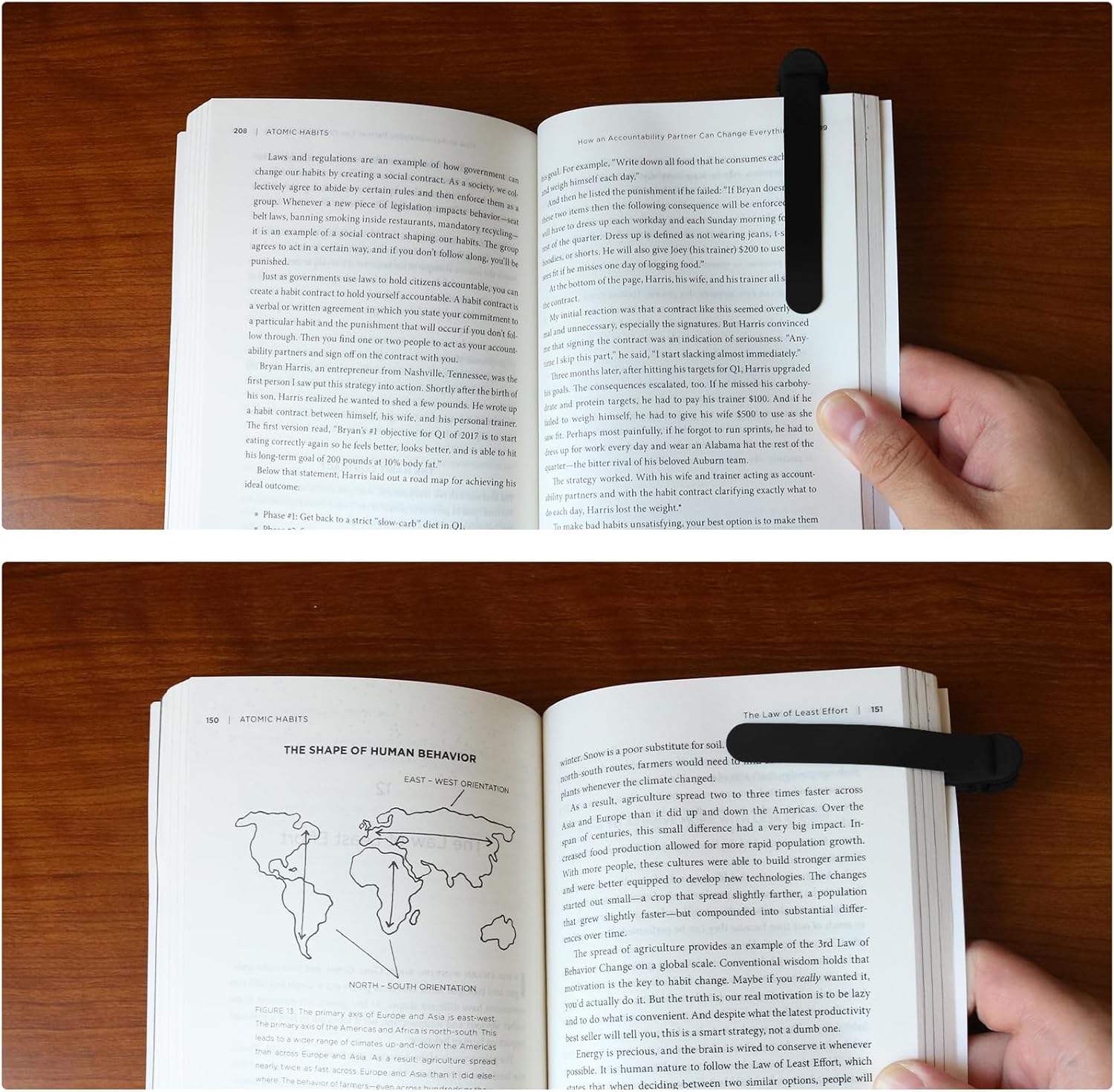Silicone Automatic Page Following Bookmarks, Flexible Book Page Clips for Reading Study Office