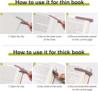 Silicone Automatic Page Following Bookmarks, Flexible Book Page Clips for Reading Study Office