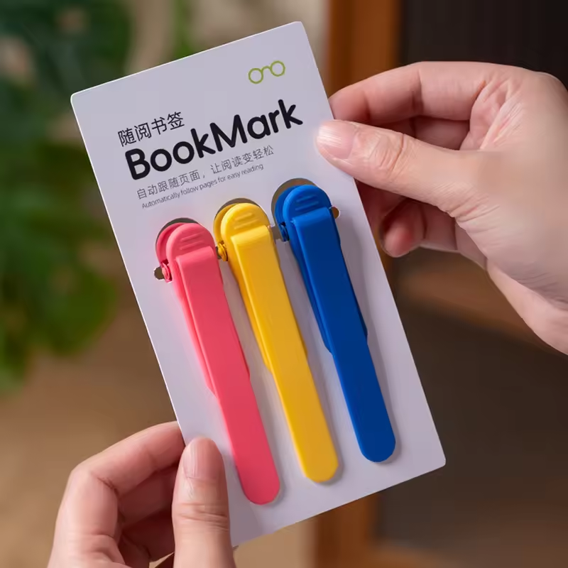 Silicone Automatic Page Following Bookmarks, Flexible Book Page Clips for Reading Study Office