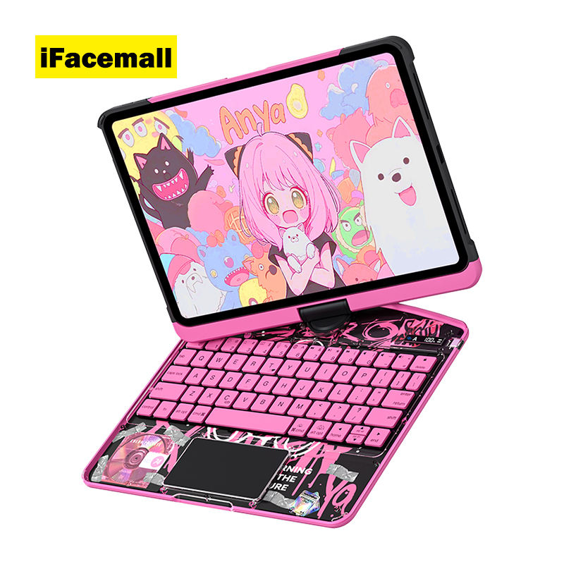 Neon Transparent 360° Rotation Keyboard Case for iPad 10th Gen / iPad A16