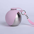 280ml 2 in 1 Pet Travel Water Bottle Stainless Steel Pet Water Dispenser