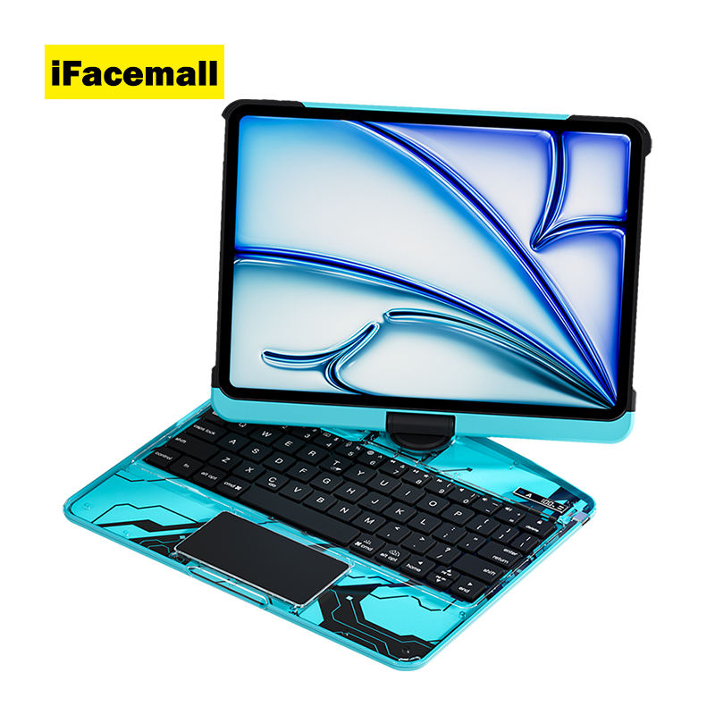 Neon Transparent 360° Rotation Keyboard Case for iPad 10th Gen / iPad A16