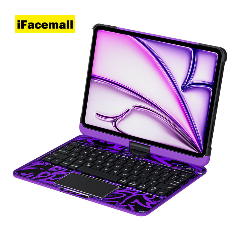 Neon Transparent 360° Rotation Keyboard Case for iPad 10th Gen / iPad A16